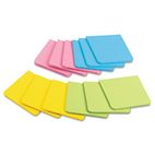 Post-it Notes Super Sticky Full Adhesive Notes, 3 x 3, Assorted Bright Colors, 12/Pack MMMF33012SSAU