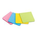 Post-it Notes Super Sticky Full Adhesive Notes, 3 x 3, Assorted Bright Colors, 4/Pack MMMF3304SSAU