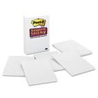 Post-it Notes Super Sticky Grid Notes, 4 x 6, White with Blue Grid, 6 50-Sheet Pads/Pack MMM660SSGRID