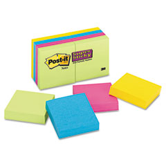 Post-it Notes Super Sticky Pads in Jewel Pop Colors, Ninety 2 x 2 Sheets, 8 Pads/Pack MMM6228SSAU