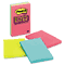 Post-it Notes Super Sticky Super Sticky Jewel Pop Notes, 4 x 6, Lined, 3 90-Sheet Pads per Pack MMM6603SSUC