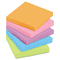 Post-it Notes Super Sticky Super Sticky Notes, 3 x 3, Asstd Electric Glow, 5 90-Sheet Pads/Pack MMM6545SSAN