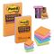 Post-it Notes Super Sticky Super Sticky Notes, 3 x 3, Five Electric Glow Colors, 12 90-Sheet Pads/Pack MMM65412SSAN