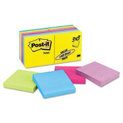 Post-it Notes Ultra Color Notes, 3 x 3, Five Colors, 14 100-Sheet Pads/Pack MMM65414AU