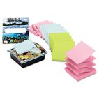 Post-it Pop-up Notes Clear Top Pop-up Note Dispenser w/12 3 x 3 Pastel Self-Stick Pads, Black MMMDS330VA
