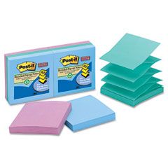 Post-it Pop-up Notes Super Sticky Super Sticky Pop-Up Notes, 3 x 3, Tropic Breeze, 6 50-Sheet Pads/Pack MMMR3306SST