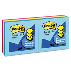 Post-it Pop-up Notes Ultra Pop-Up Refills, 3 x 3, Three Ultra Colors, 6 100-Sheet Pads/Pack MMMR330AU