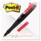 Post-it Roller Ball Retractable Gel Pen with 50 Flags, Red Ink, Fine, 2 per Pack MMM694G2RED7