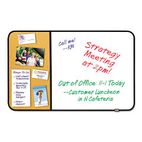 Post-it Self-Stick Cork Bulletin and Dry Erase Board, 36 x 22, White, Black Frame MMM558BBDE