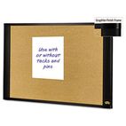 Post-it Sticky Cork Board, 36x24, Frame Color Graphite MMMA3624G