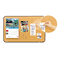 Post-it Sticky Cork Self-Stick Bulletin Board, 36 x 22, Natural, Black Frame MMM558BB