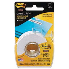 Post-it Super Sticky Removable Label Roll, 1 x 700, White MMM2600W