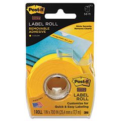 Post-it Super Sticky Removable Label Roll, 1 x 700, Yellow MMM2600Y