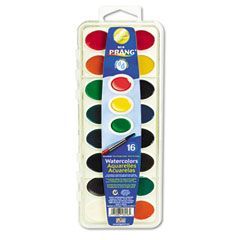 Prang Washable Watercolors, 16 Assorted Colors DIX16016