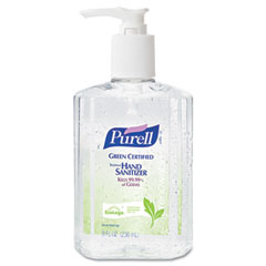 PURELL Green Certified Instant Hand Sanitizer Gel, 8 oz Pump Bottle, Clear GOJ969112
