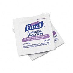 PURELL Premoistened Sanitizing Hand Wipes, 5 x 7, 100/Box GOJ902210BX