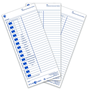 Pyramid 35100-10SMB 1,000 Count Spanish Language  Genuine Time Cards for 3500, 3600SS and 3700 Time Clocks Time Clock