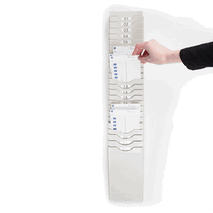 Pyramid 400-X Expanding Time Card Rack, 25 pocket
