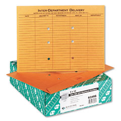 Quality Park Brown Kraft Resealable Redi-Tac Open Side Interoffice Envelope, 12 x 9, 100/Box QUA63466