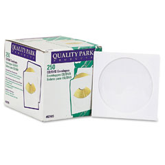 Quality Park CD/DVD Sleeves, 250/Box QUA62905