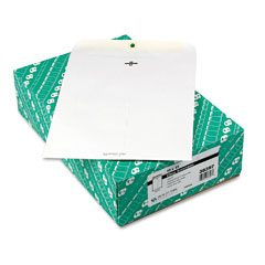 Quality Park Clasp Envelope, 10 x 13, 28lb, White, 100/Box QUA38397