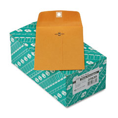 Quality Park Clasp Envelope, 5 x 7 1/2, 28lb, Light Brown, 100/Box QUA37835