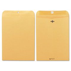 Quality Park Clasp Envelope, 9 x 12, 28lb, Light Brown, 100/Box QUA37890