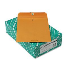 Quality Park Clasp Envelope, Recycled, 9 x 12, 28lb, Light Brown, 100/Box QUA38190