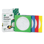 Quality Park Colored CD/DVD Paper Sleeves, 50/Box QUA68905