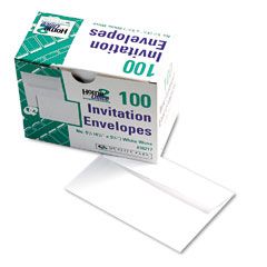 Quality Park Greeting Card/Invitation Envelope, Contemporary, #5 1/2, White, 100/Box QUA36217