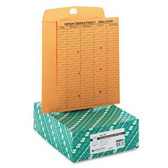 Quality Park Light Brown Kraft Resealable Redi-Tac Interoffice Envelope, 10 x 13, 100/Box QUA63664