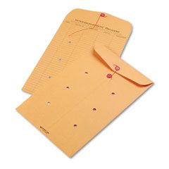 Quality Park Light Brown Kraft String & Button Interoffice Envelope, 10 x 15, 100/Carton QUA63564