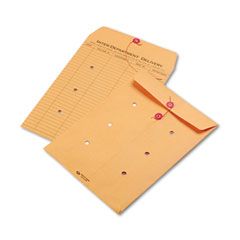 Quality Park Light Brown Kraft String & Button Interoffice Envelope, 9 x 12, 100/Carton QUA63462