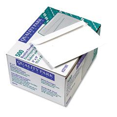 Quality Park Open Side Booklet Envelope, Contemporary, 9 x 6, White, 500/Box QUA37181