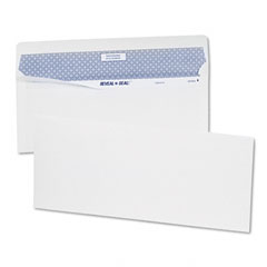 Quality Park Reveal-N-Seal Business Envelope, Contemporary, #10, White, 40/Box QUA67012