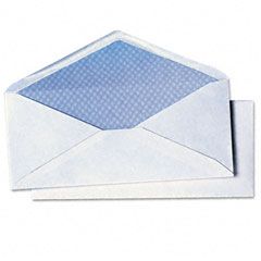 Quality Park White Wove Security Business Envelope Convenience Packs, V-Flap, #10, 40/Box QUA69017