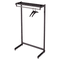 Quartet 36" Wide Single-Side Garment Rack w/Shelf, Powder Coated Textured Steel, Black QRT20213