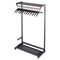 Quartet 36" Wide Single-Sided Rack w/Two Shelves, 16 Hangers, Steel, Black QRT20225