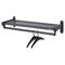 Quartet 36" Wide Wall Shelf Rack, Powder Coated Textured Steel, Black QRT20403