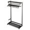 Quartet 48" Wide Single-Sided Rack w/Two Shelves, 16 Hangers, Steel, Black QRT20224