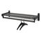 Quartet 48" Wide Wall Shelf Rack, Powder Coated Textured Steel, Black QRT20404