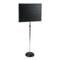 Quartet Adjustable Single-Pedestal Magnetic Letter Board, 24 x 18, Black, Gray Frame QRT7921M