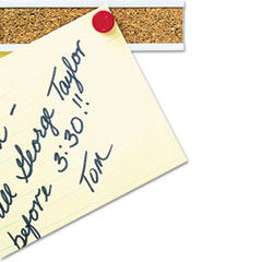 Quartet Bulletin Bar I Natural Cork Bulletin, 48 x 1, Natural, Aluminum Frame QRT2006