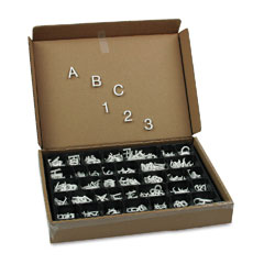 Quartet Character Sets, Pin, White, 1"h, 300/Set QRT4423