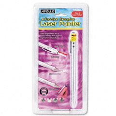 Quartet Class Two Four-Function Executive Laser Pointer, Projects 150 Yards, Silver QRTMP2800Q
