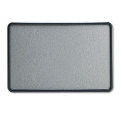 Quartet Contour Fabric Bulletin Board, 36 x 24, Gray, Plastic Graphite Frame QRT7693G