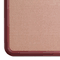 Quartet Contour Fabric Bulletin Board, 36 x 24, Mauve, Plastic Burgundy Frame QRT7693M
