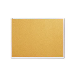 Quartet Cork Bulletin Board, Natural Cork/Fiberboard, 48 x 36, Aluminum Frame QRT2304