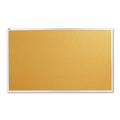 Quartet Cork Bulletin Board, Natural Cork/Fiberboard, 60 x 36, Aluminum Frame QRT2305