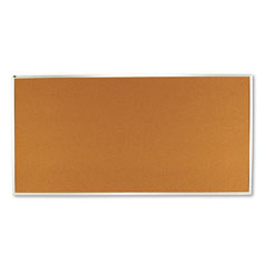 Quartet Cork Bulletin Board, Natural Cork/Fiberboard, 96 x 48, Aluminum Frame QRT2308